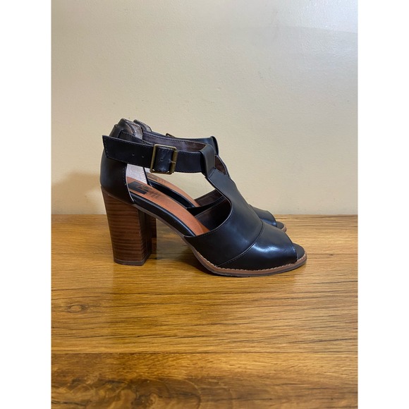 Women’s BC Peep Toe Block Heel Pump US 7.5, Black - Picture 1 of 10